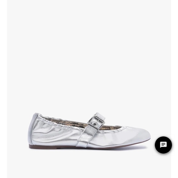 Schutz Calita Metallic Leather Flats - Picture 2 of 3